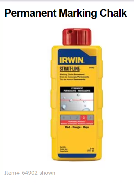 Irwin Marking Chalk SDS / MSDS – IRWIN